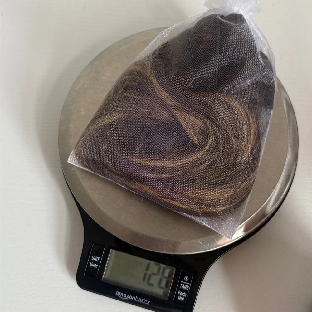 16” Brown Blonde Highlight Clip-In Hair Extensions - 100% human Hair 7 pcs - Picture 7 of 7